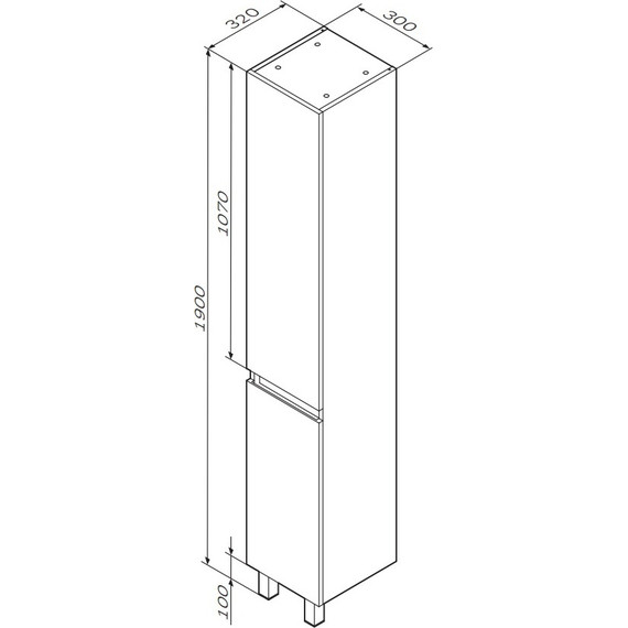 Пенал напольный Am.Pm X-Joy 30 см M85ACSR0306WG, белый глянцевый фото 8