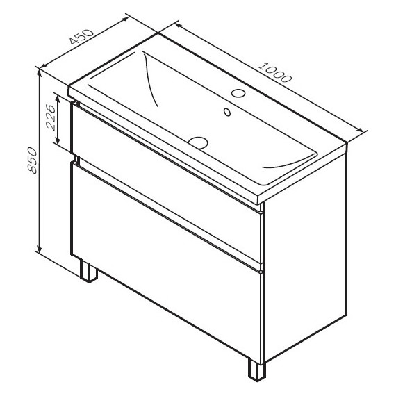Тумба напольная с раковиной Am.Pm X-Joy 100 см M85AFSX1002WG, белый глянцевый - 16 Тумба напольная с раковиной Am.Pm X-Joy 100 см M85AFSX1002WG, белый глянцевый фото 16