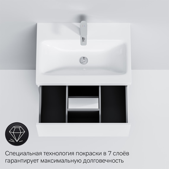 Тумба напольная с раковиной Am.Pm Gem 60 см M90FSX06022WG32, белый глянцевый, Цвет фасада: белый - 8 Тумба напольная с раковиной Am.Pm Gem 60 см M90FSX06022WG32, белый глянцевый, Цвет фасада: белый фото 8