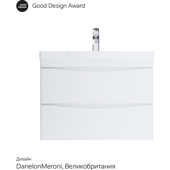 Тумба подвесная с раковиной Am.Pm Like 80 см M80FHX0802WG, белый глянцевый фото 11