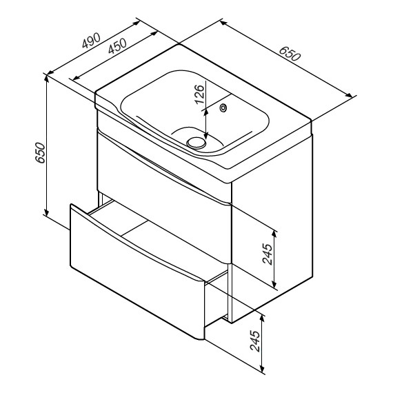 Тумба подвесная с раковиной Am.Pm Like 65 см M80FHX0652WG, белый глянцевый - 13 Тумба подвесная с раковиной Am.Pm Like 65 см M80FHX0652WG, белый глянцевый фото 13