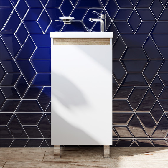 Тумба напольная с раковиной Am.Pm X-Joy 45 см M85AFSX0451WG, белый глянцевый фото 2