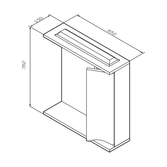 Зеркало-шкаф Am.Pm Like 65 см M80MPR0651WG, белый глянцевый фото 7