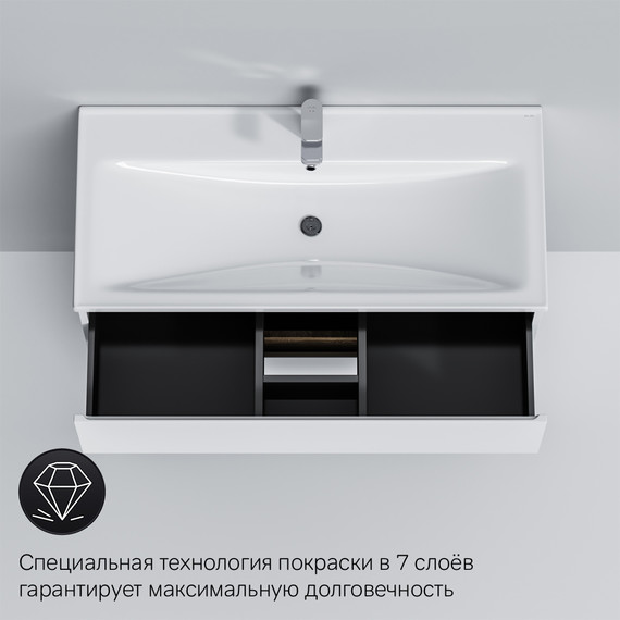 Тумба напольная с раковиной Am.Pm X-Joy 100 см M85AFSX1002WG, белый глянцевый - 8 Тумба напольная с раковиной Am.Pm X-Joy 100 см M85AFSX1002WG, белый глянцевый фото 8