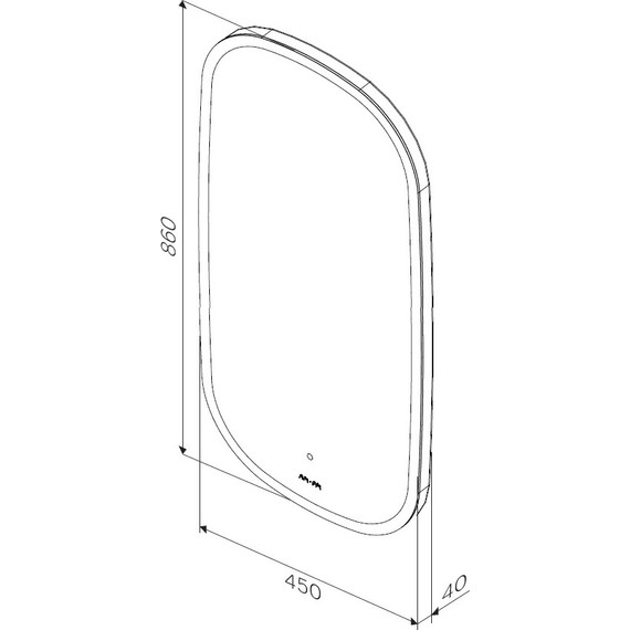 Зеркало Am.Pm Func 45 см M8FMOX0451WGH - 6 Зеркало Am.Pm Func 45 см M8FMOX0451WGH фото 6