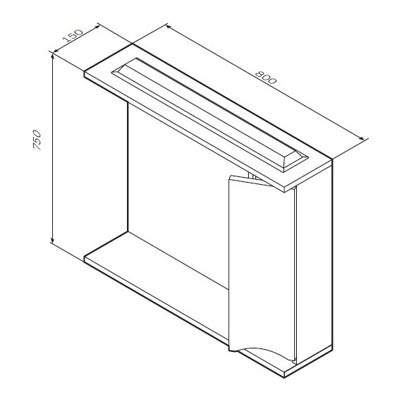 Зеркало-шкаф Am.Pm Like 80 см R M80MPR0801WG, белый глянец фото 7