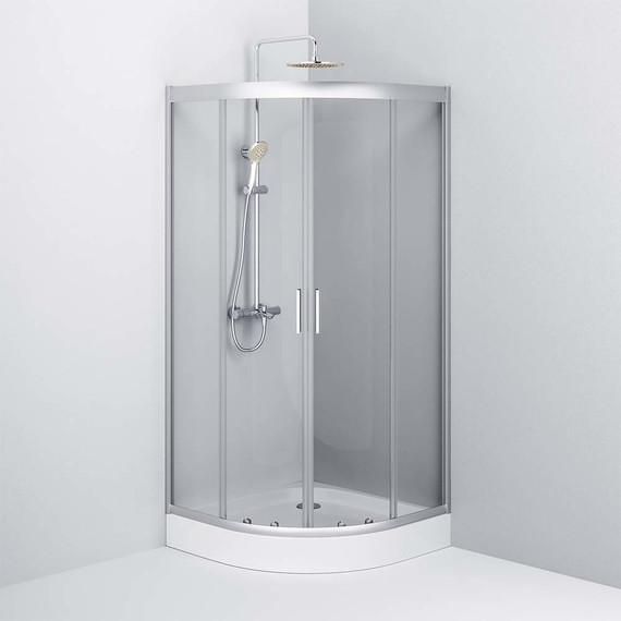 Душевое ограждение Am.Pm Gem 90х90 см W90G-401-090WT, серебро/прозрачное - 5 Душевое ограждение Am.Pm Gem 90х90 см W90G-401-090WT, серебро/прозрачное фото 5