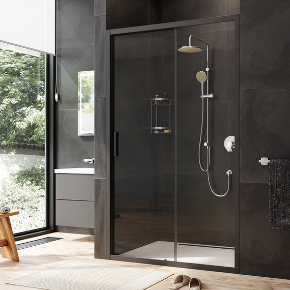 Дверь душевая Am.Pm Gem Solo 120х195 см W90G-120-1-195BT, черный/прозрачное фото 2