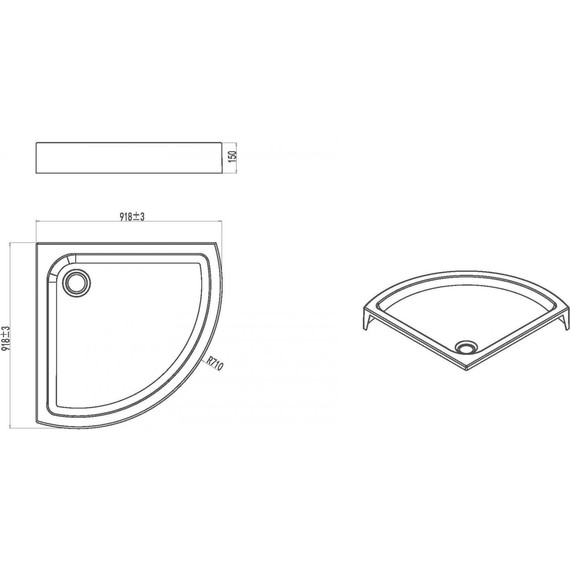 Поддон акриловый Am.Pm Like Solo Slide 90x90 см W83T-315-090W фото 5