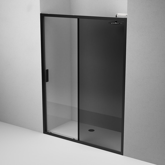 Дверь душевая Am.Pm Gem Solo 150х195 см W90G-150-1-195BG, черный/тонированное фото 5