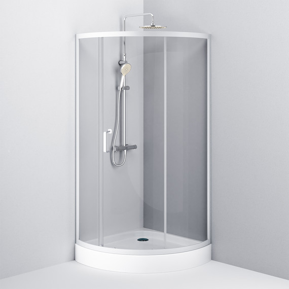 Душевое ограждение Am.Pm Like 90x90 см W83G-315-090CG64, хром/тонированное - 5 Душевое ограждение Am.Pm Like 90x90 см W83G-315-090CG64, хром/тонированное фото 5