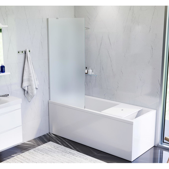 Шторка для ванны Am.Pm Gem 80х140 см W90BS-080-140CM (стекло 8 мм), хром/матовое - 3 Шторка для ванны Am.Pm Gem 80х140 см W90BS-080-140CM (стекло 8 мм), хром/матовое фото 3