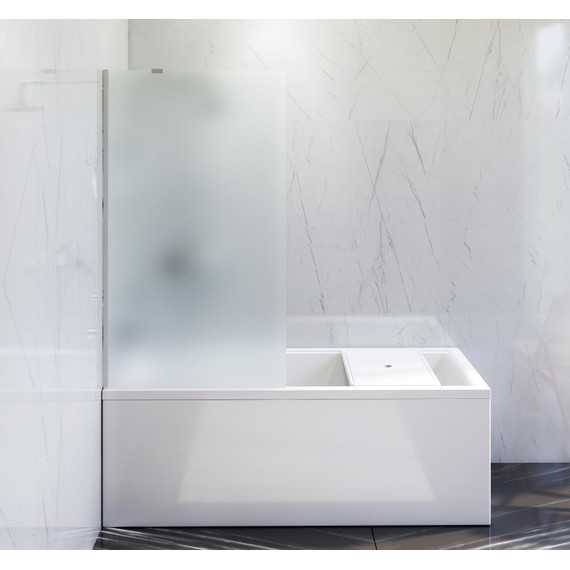 Шторка для ванны Am.Pm Gem 80х140 см W90BS-080-140CM (стекло 8 мм), хром/матовое - 2 Шторка для ванны Am.Pm Gem 80х140 см W90BS-080-140CM (стекло 8 мм), хром/матовое фото 2