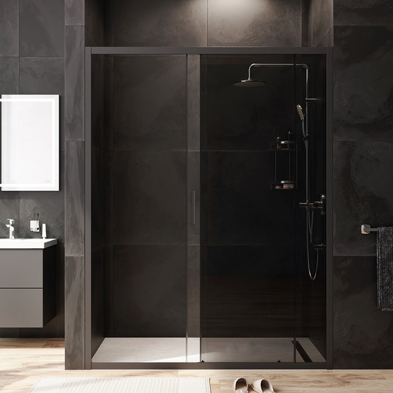 Дверь душевая Am.Pm Gem Solo 150х195 см W90G-150-1-195BG, черный/тонированное фото 4