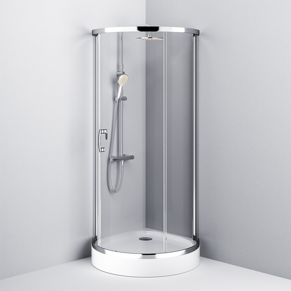 Душевое ограждение Am.Pm Like Round 95x95 см W83G-333-095CT, хром/прозрачное - 5 Душевое ограждение Am.Pm Like Round 95x95 см W83G-333-095CT, хром/прозрачное фото 5