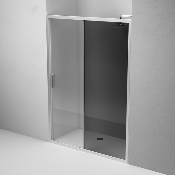 Дверь душевая Am.Pm Gem Solo 140х195 см W90G-140-1-195MG, хром/тонированное фото 5