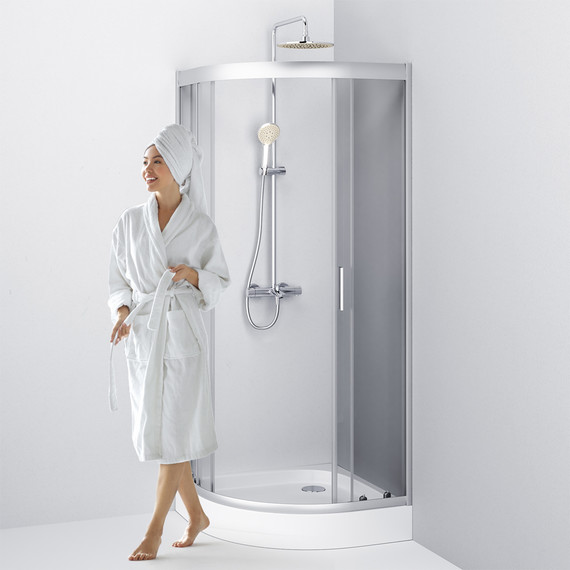 Душевое ограждение Am.Pm Gem 80х80 см W90G-401-080WT, серебро/прозрачное - 6 Душевое ограждение Am.Pm Gem 80х80 см W90G-401-080WT, серебро/прозрачное фото 6