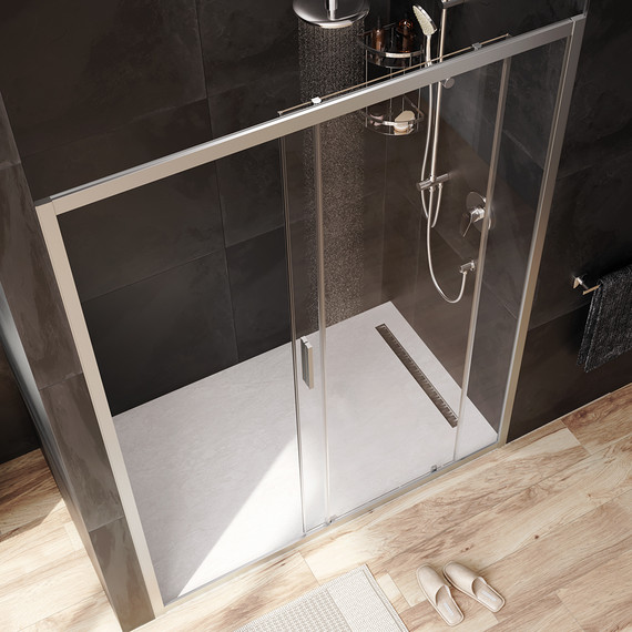 Дверь душевая Am.Pm Gem Solo 150х195 см W90G-150-1-195MT, хром/прозрачное фото 3