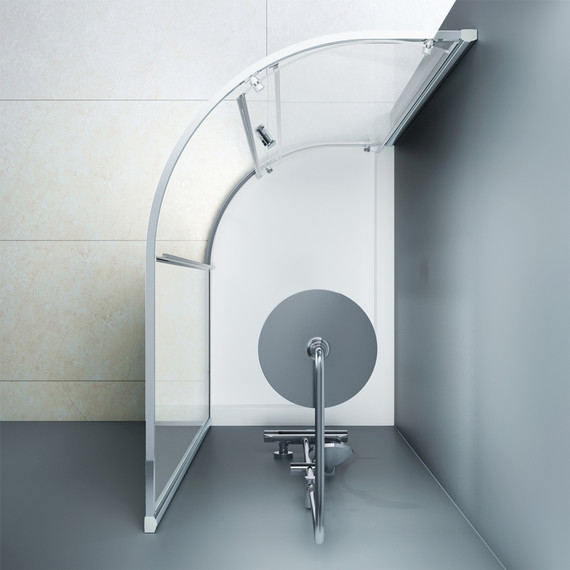 Душевое ограждение Am.Pm Like 120x80 см W83G-302U120CT, хром/прозрачное - 4 Душевое ограждение Am.Pm Like 120x80 см W83G-302U120CT, хром/прозрачное фото 4