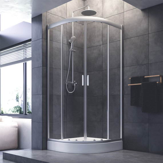 Душевое ограждение Am.Pm Gem 90х90 см W90G-401-090WT, серебро/прозрачное - 2 Душевое ограждение Am.Pm Gem 90х90 см W90G-401-090WT, серебро/прозрачное фото 2