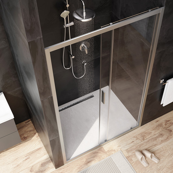 Дверь душевая Am.Pm Gem Solo 120х195 см W90G-120-1-195MT, хром/прозрачное фото 3