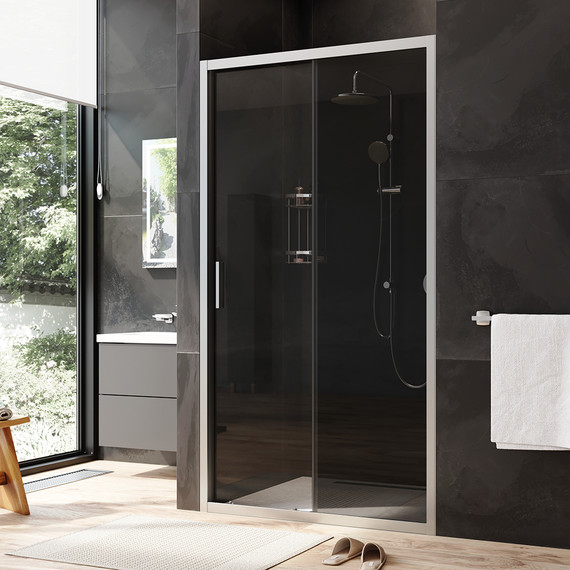 Дверь душевая Am.Pm Gem Solo 110х195 см W90G-110-1-195MG, хром/тонированное фото 2