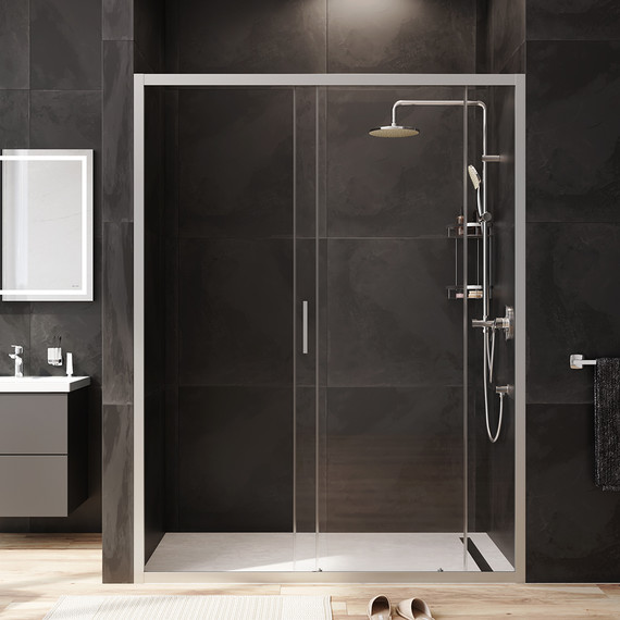 Дверь душевая Am.Pm Gem Solo 150х195 см W90G-150-1-195MT, хром/прозрачное фото 4