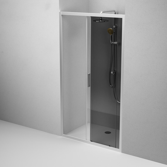 Дверь душевая Am.Pm Gem Solo 110х195 см W90G-110-1-195MG, хром/тонированное фото 6