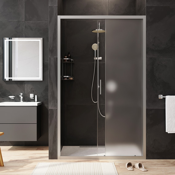 Дверь душевая Am.Pm Gem Solo 120х195 см W90G-120-1-195MM, хром/матовое - 4 Дверь душевая Am.Pm Gem Solo 120х195 см W90G-120-1-195MM, хром/матовое фото 4