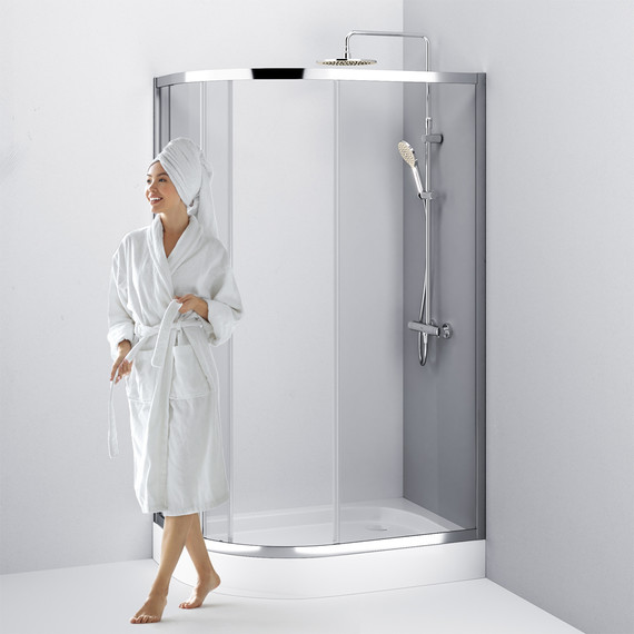 Душевое ограждение Am.Pm Like 120x80 см W83G-302U120CT, хром/прозрачное - 6 Душевое ограждение Am.Pm Like 120x80 см W83G-302U120CT, хром/прозрачное фото 6