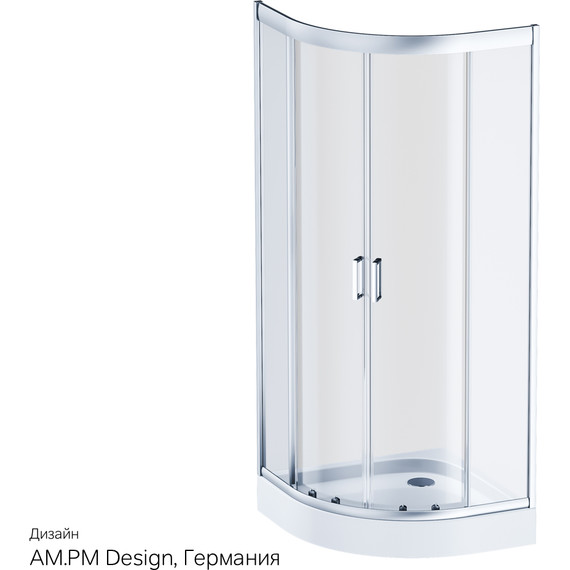 Душевое ограждение Am.Pm Gem 80х80 см W90G-401-080WT, серебро/прозрачное - 11 Душевое ограждение Am.Pm Gem 80х80 см W90G-401-080WT, серебро/прозрачное фото 11