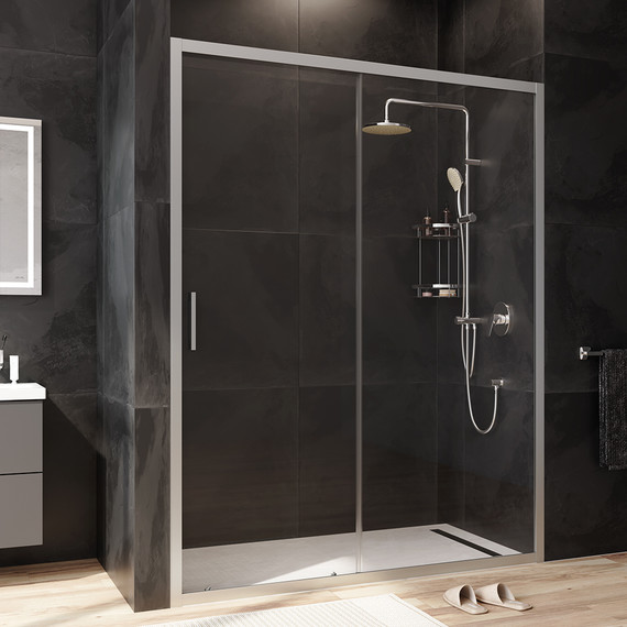 Дверь душевая Am.Pm Gem Solo 150х195 см W90G-150-1-195MT, хром/прозрачное фото 2