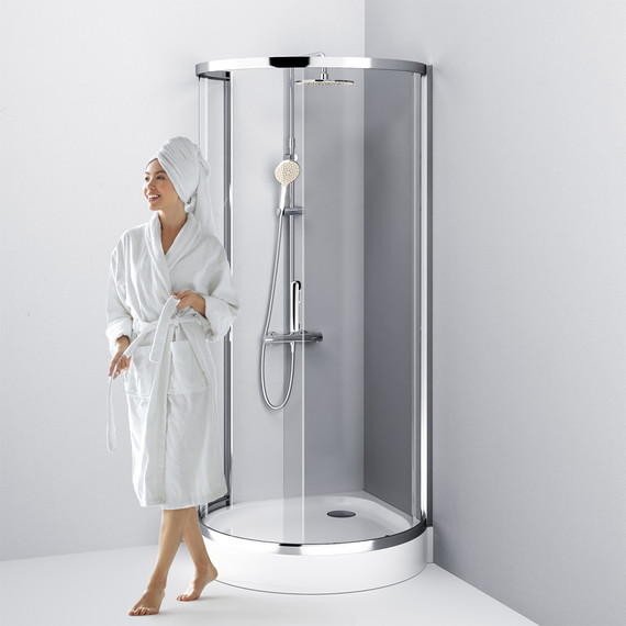 Душевое ограждение Am.Pm Like Round 95x95 см W83G-333-095CT, хром/прозрачное - 6 Душевое ограждение Am.Pm Like Round 95x95 см W83G-333-095CT, хром/прозрачное фото 6