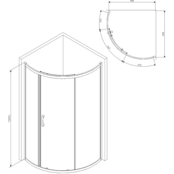 Душевое ограждение Am.Pm Like 90x90 см W83G-315-090CG, хром/тонированное - 14 Душевое ограждение Am.Pm Like 90x90 см W83G-315-090CG, хром/тонированное фото 14