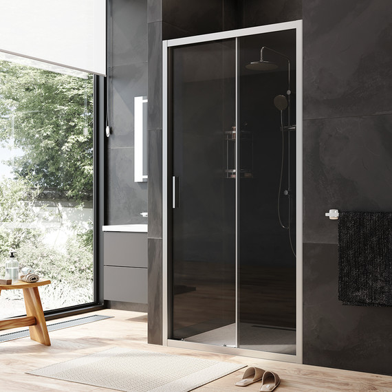 Дверь душевая Am.Pm Gem Solo 100х195 см W90G-100-1-195MG, хром/тонированное фото 2