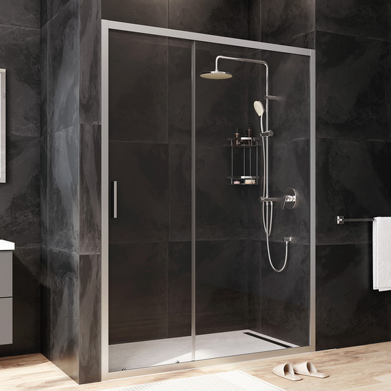Дверь душевая Am.Pm Gem Solo 140х195 см W90G-140-1-195MT, хром/прозрачное фото 2