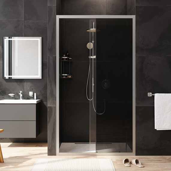 Дверь душевая Am.Pm Gem Solo 110х195 см W90G-110-1-195MG, хром/тонированное фото 4