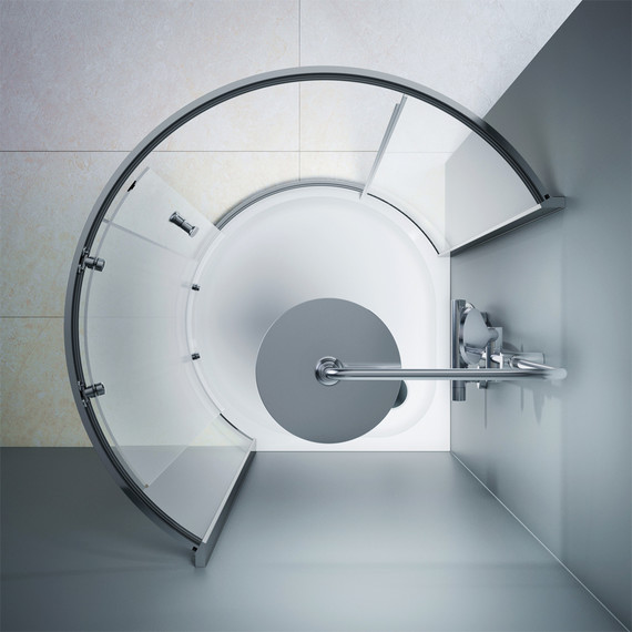 Душевое ограждение Am.Pm Like Round 95x95 см W83G-333-095CT, хром/прозрачное - 4 Душевое ограждение Am.Pm Like Round 95x95 см W83G-333-095CT, хром/прозрачное фото 4