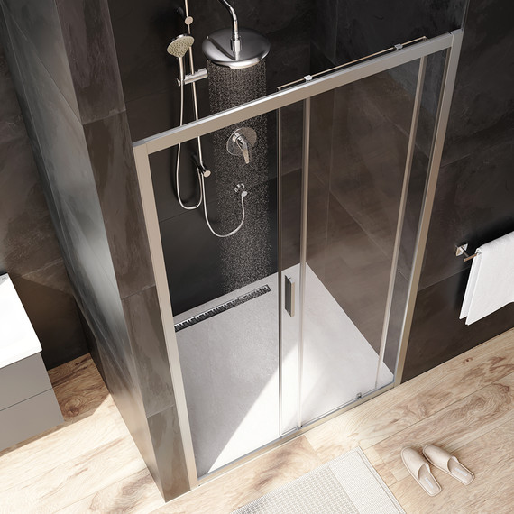 Дверь душевая Am.Pm Gem Solo 110х195 см W90G-110-1-195MT, хром/прозрачное фото 3