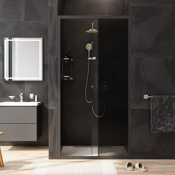 Дверь душевая Am.Pm Gem Solo 100х195 см W90G-100-1-195BG, черный/тонированное фото 4