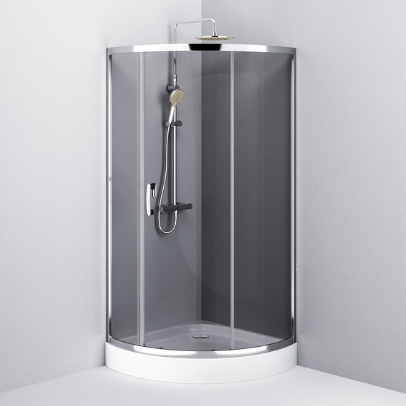 Душевое ограждение Am.Pm Like 90x90 см W83G-315-090CG, хром/тонированное - 5 Душевое ограждение Am.Pm Like 90x90 см W83G-315-090CG, хром/тонированное фото 5