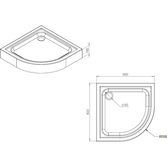Поддон акриловый Am.Pm Gem 80х80 см W90T-401-080W - 3 Поддон акриловый Am.Pm Gem 80х80 см W90T-401-080W фото 3