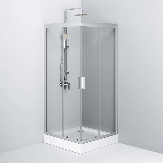 Душевое ограждение Am.Pm Gem 90х90 см W90G-403-090MT, серебро/прозрачное - 5 Душевое ограждение Am.Pm Gem 90х90 см W90G-403-090MT, серебро/прозрачное фото 5