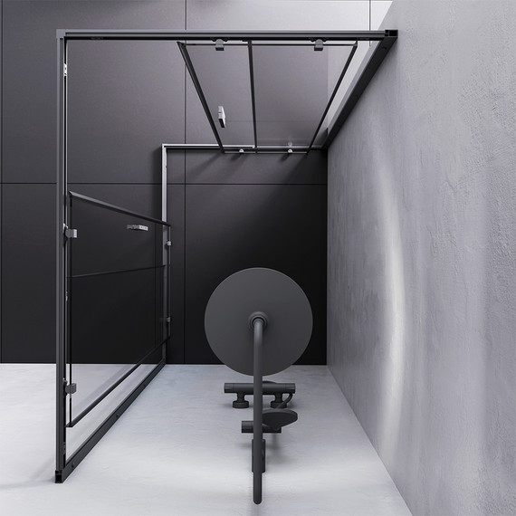 Душевое ограждение Am.Pm Gem S Twin Slide 120x90 см W93G-404-120290-BT, черный/прозрачное - 4 Душевое ограждение Am.Pm Gem S Twin Slide 120x90 см W93G-404-120290-BT, черный/прозрачное фото 4