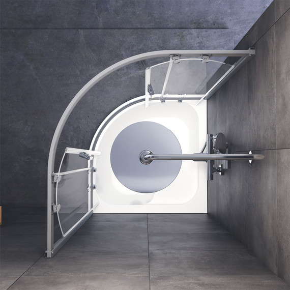 Душевое ограждение Am.Pm Gem Deep 90х90 см W90G-401A090WT, хром/прозрачное - 4 Душевое ограждение Am.Pm Gem Deep 90х90 см W90G-401A090WT, хром/прозрачное фото 4