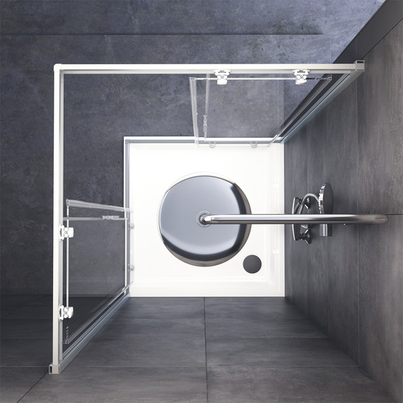 Душевое ограждение Am.Pm Gem 90х90 см W90G-403-090MT, серебро/прозрачное - 4 Душевое ограждение Am.Pm Gem 90х90 см W90G-403-090MT, серебро/прозрачное фото 4