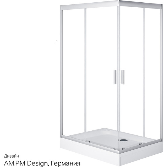 Душевое ограждение Am.Pm Gem Twin Slide 120x90 см W90G-404-120290-MT, хром/прозрачное - 11 Душевое ограждение Am.Pm Gem Twin Slide 120x90 см W90G-404-120290-MT, хром/прозрачное фото 11