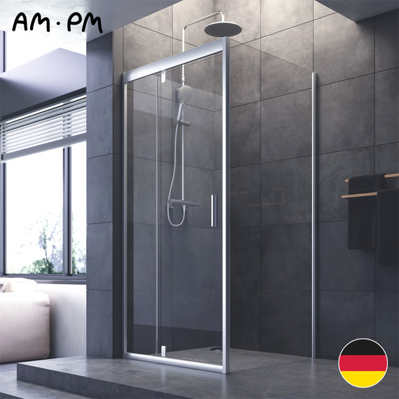 Душевое ограждение Am.Pm Gem 90x90 см W90G-404-090MT, хром/прозрачное - 13 Душевое ограждение Am.Pm Gem 90x90 см W90G-404-090MT, хром/прозрачное фото 13