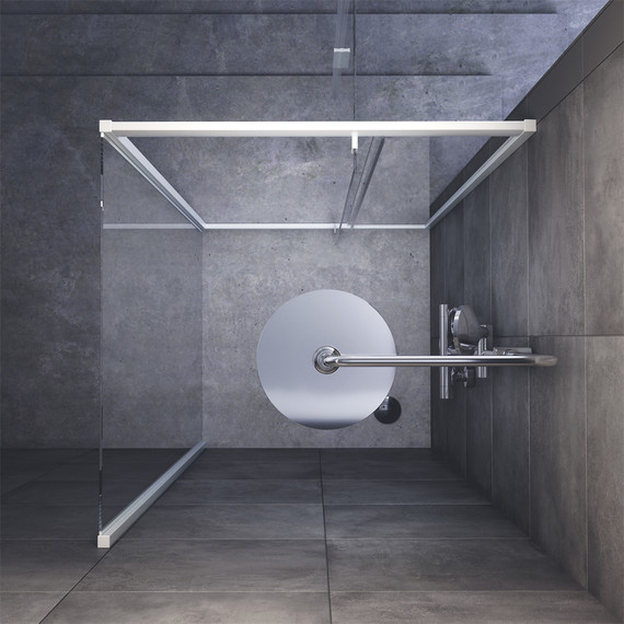 Душевое ограждение Am.Pm Gem 90x90 см W90G-404-090MT, хром/прозрачное - 4 Душевое ограждение Am.Pm Gem 90x90 см W90G-404-090MT, хром/прозрачное фото 4