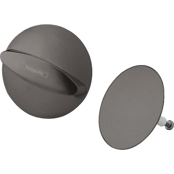Внешняя часть набора для слива и перелива Hansgrohe Flexaplus 58185340, шлифованный черный хром фото 